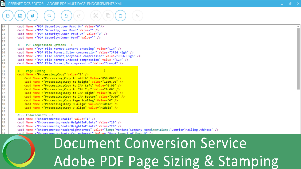 Page Sizing, Endorsements & Stamping for Adobe PDFs