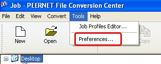 File Conversion Center - Tools - Preferences