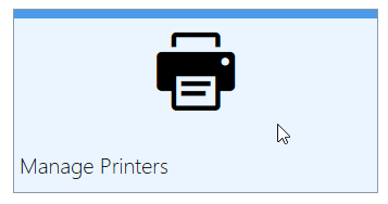 In Dashboard, open Printer Management