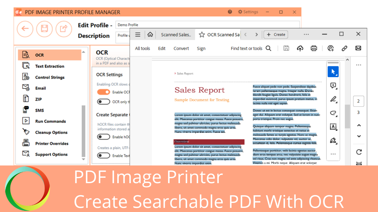 create searchable pdf with ocr