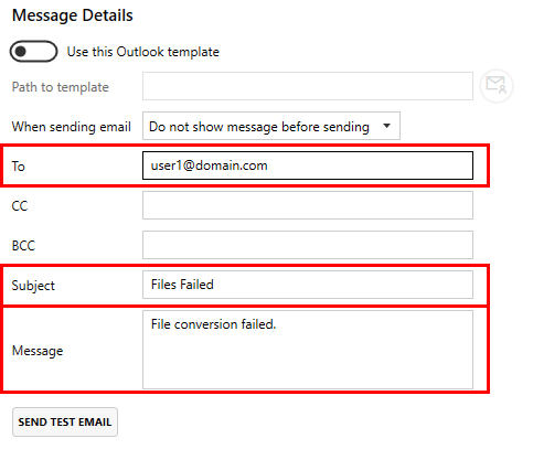 SendEmailFailureMsgDetails