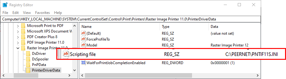 PrinterCompatibilityRegistryKeysCustomPathToScript-RAS