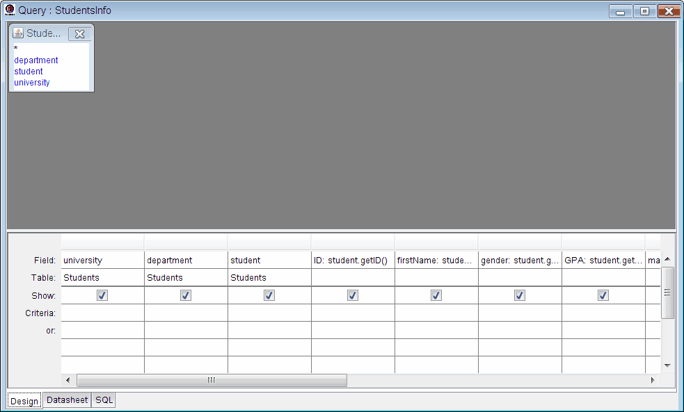 query_java_object_design_view
