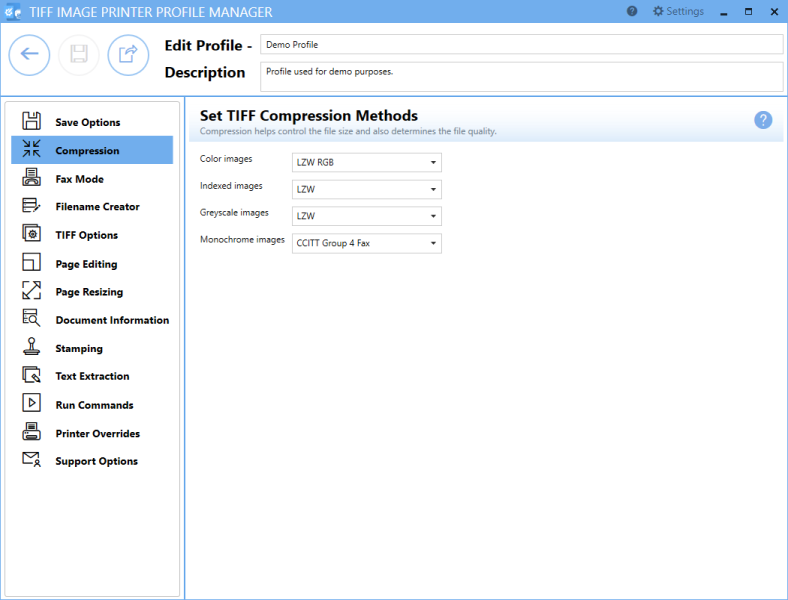 ProfileManagerCompressionTabTIFF