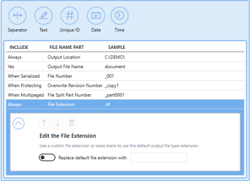 ProfileManagerFilenameCreatorTabFileExtension