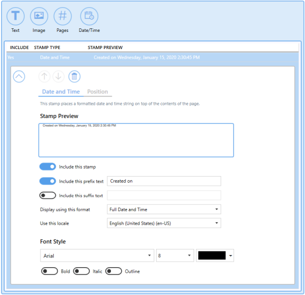 ProfileManagerStampingTabDateTime