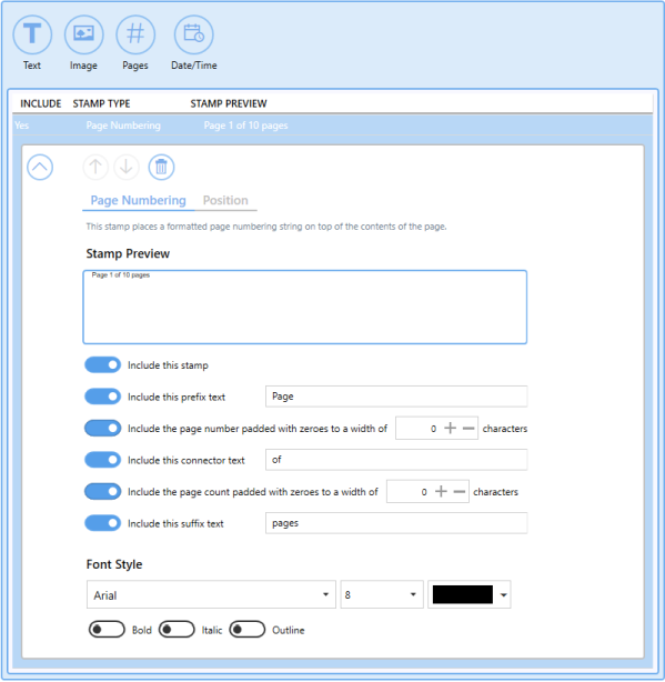 ProfileManagerStampingTabPageNumbering