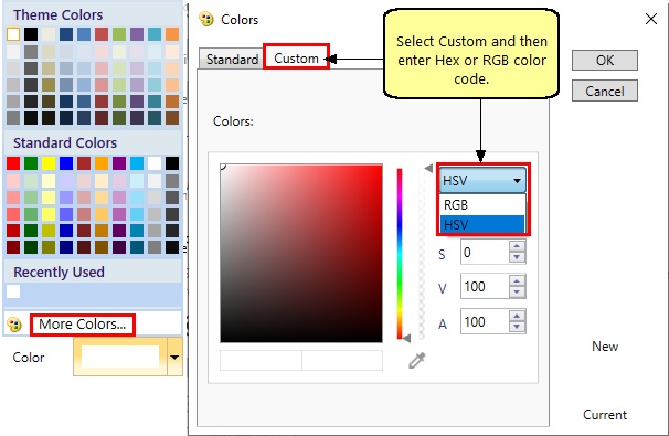 Choose a custom color for your added border.