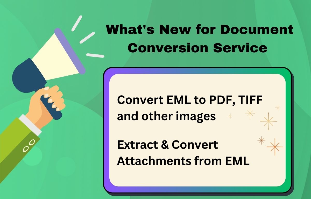 New features for DCS - convert EML and extract and convert attachments from EML