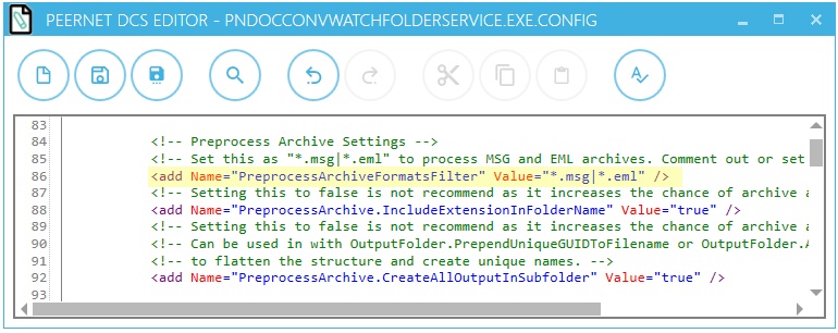 Each folder has their own individual settings, convert EML with attachments is one of them.
