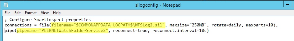 Edit New silogconfig file