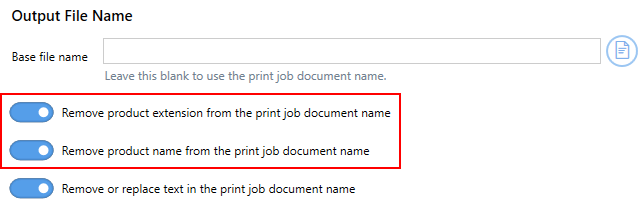 Remove product name and extension from print job document name