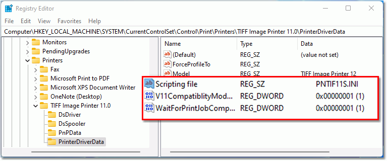When compatibility mode is enabled, two registry keys, Scripting file and V11Compatibility mode tell the driver to run like previous versions.