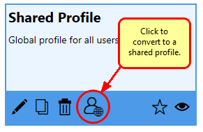 Convert to a Shared Profile