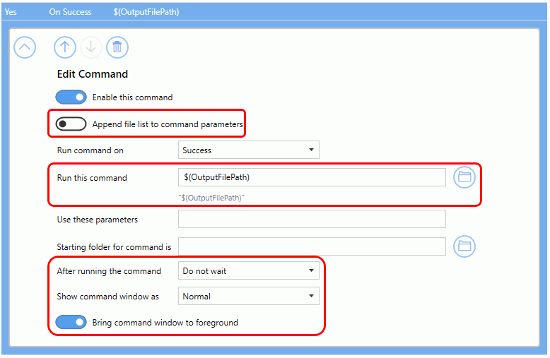 View the created file using the built-in macro to automatically open it after creation. View the created file using the built-in macro to automatically open it after creation.